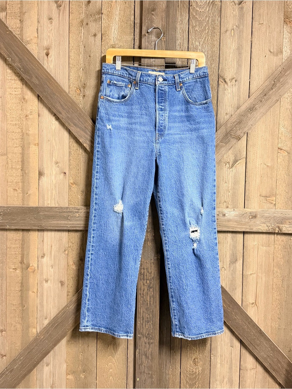Levi’s Ribcage Straight Ankle Jeans Sz 31